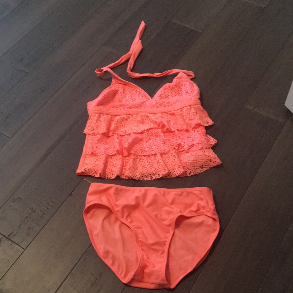 Pink two piece bathing suit!!